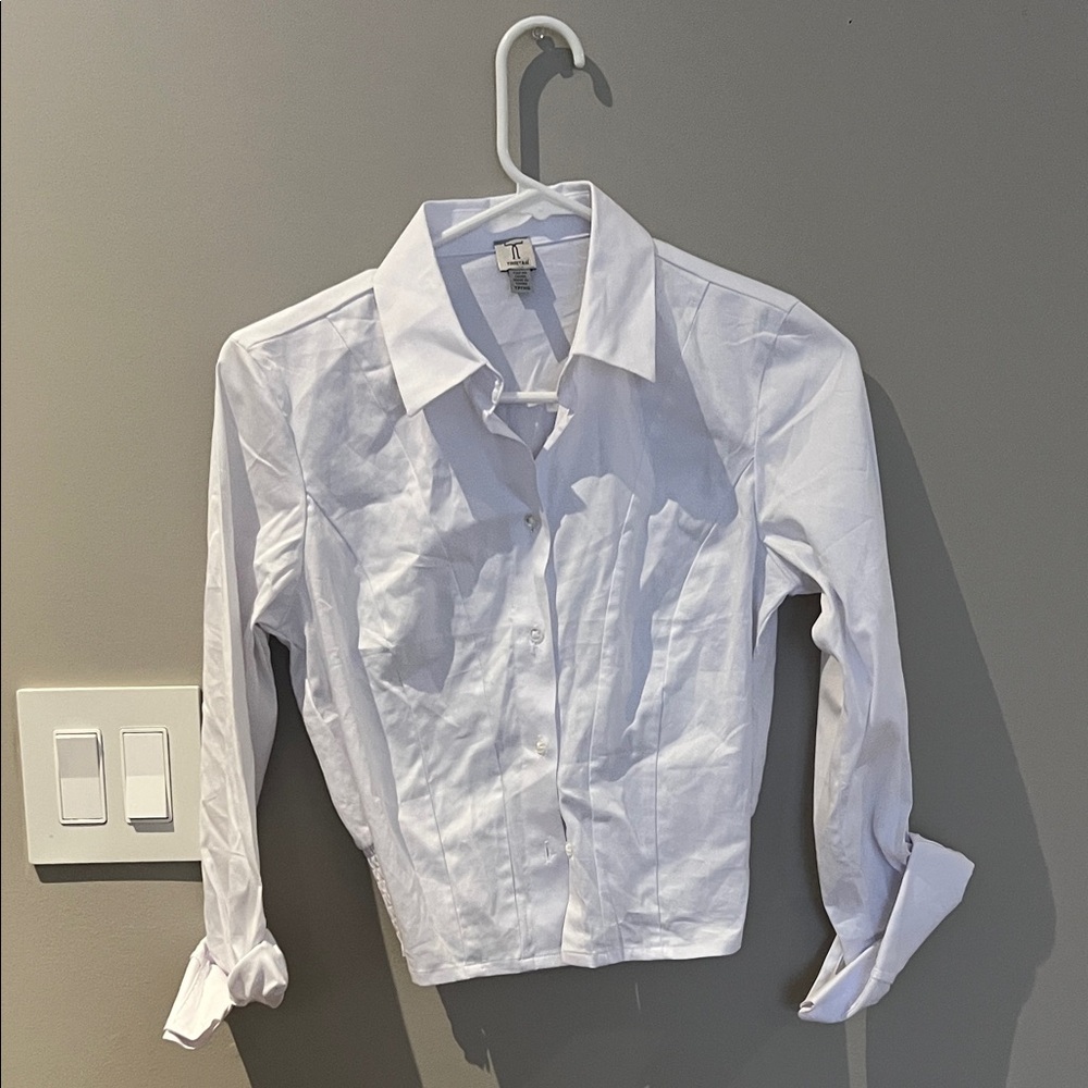 Tristan Crisp White Collared Shirt